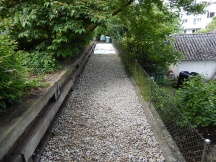 natrlich wirkende Gartenwege mit Rheinkies erstellt in Rheinfelden.