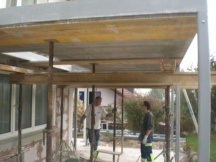 Decke aus Ortsbeton mit Oblicht fr Wintergartenanbau in Wegenstetten.