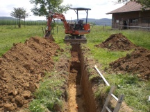 Kanalisationsanschluss eines Bauernhofes in Mhlin