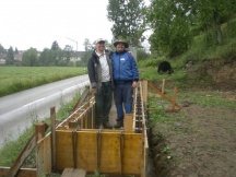 Schalung fr Zierwasserbecken in Zusammenarbeit mit Huggler-Grtner. EFH in Mhlin.