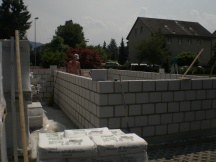 Nebengebude / Carport Neubau, Sichtmauerwerk aus Kalksandstein 